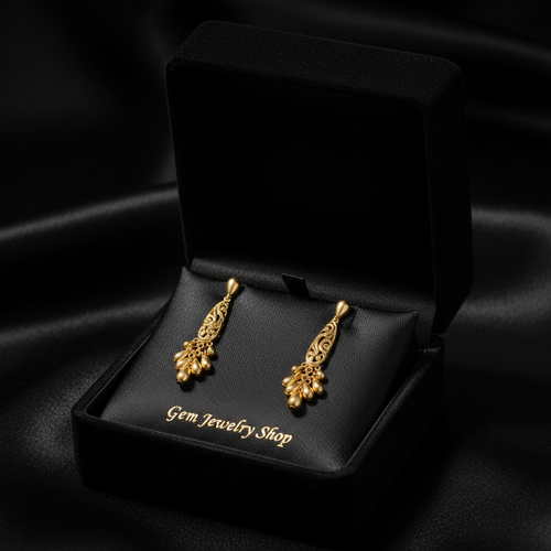 18K Gold Elegant Earrings for Her