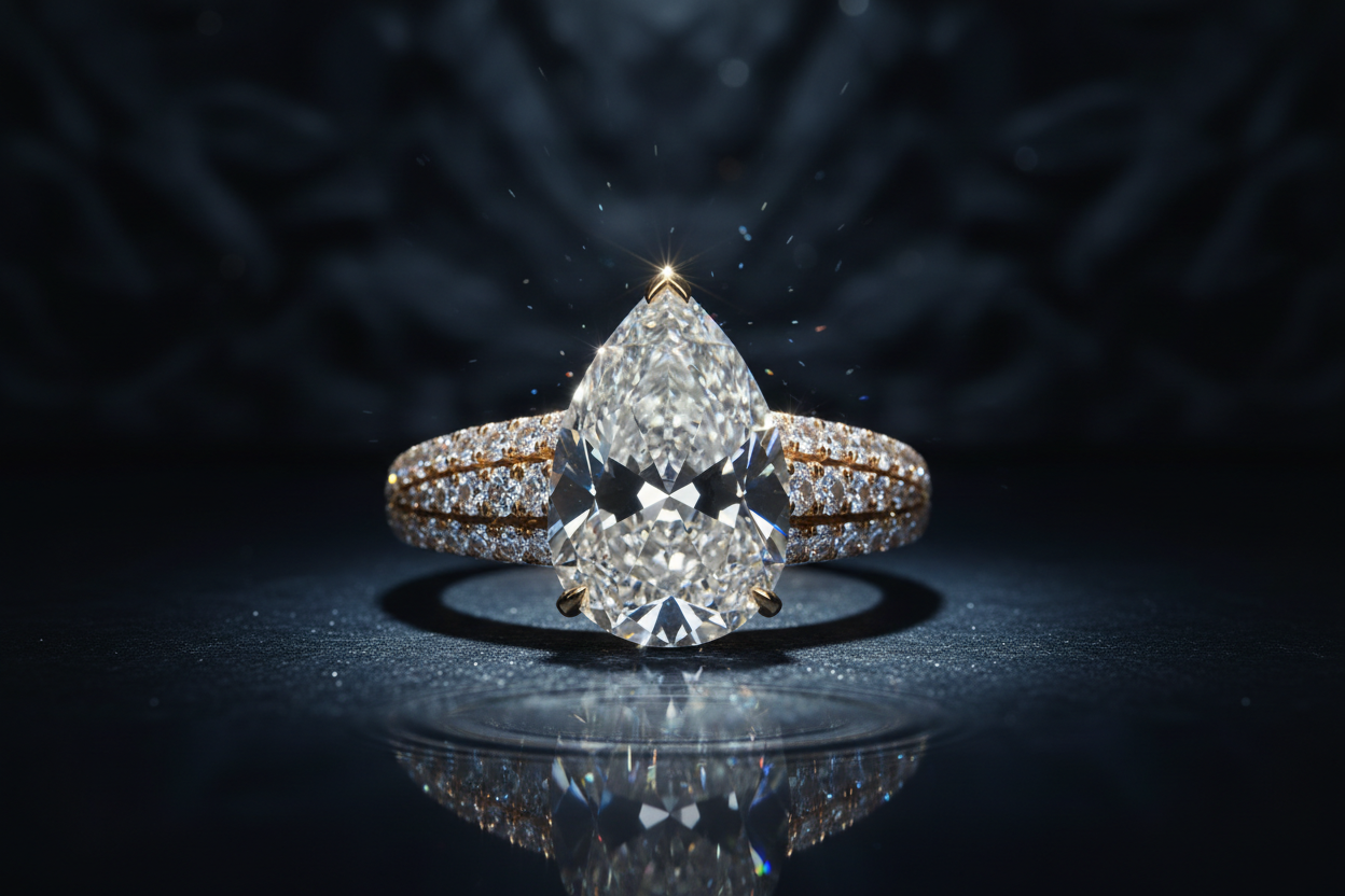 Avee Teardrop Diamond Ring