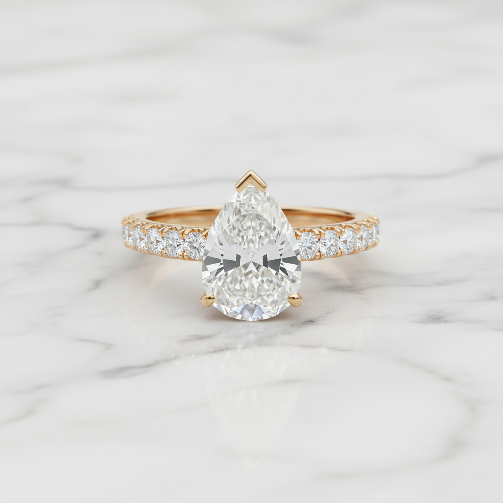 Avee Teardrop Diamond Ring